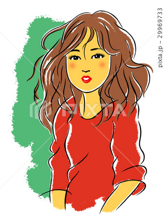 若い女性のイラスト 若い女性のイラスト 29969733