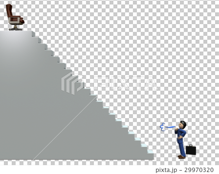 Abstract 3DCG illustration of business career 29970320