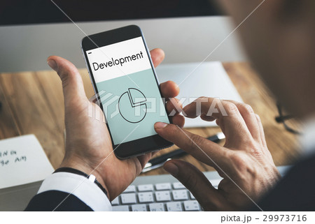 Business progress report pie graph icon 29973716