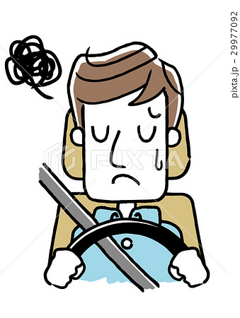 運転する男性：困惑、落ち込む 29977092