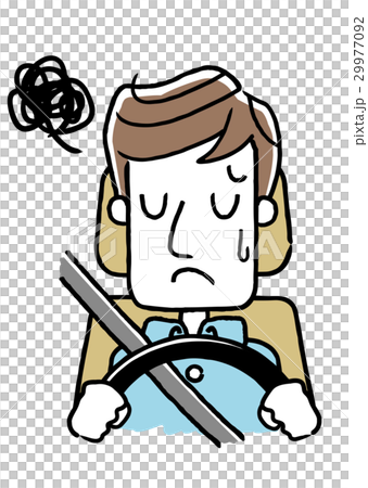 運転する男性：困惑、落ち込む 29977092
