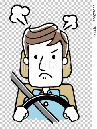 Driving man: angry, stressful Driving man: angry, stressful 29977093