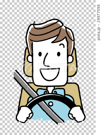 運転する男性：笑顔 29977098