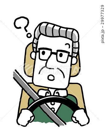 運転するシニア男性：疑問、考える 29977329