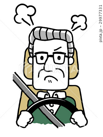 運転するシニア男性：怒る、ストレス 29977331