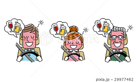 運転する人々:お酒を飲んで運転 運転する人々:お酒を飲んで運転 29977462