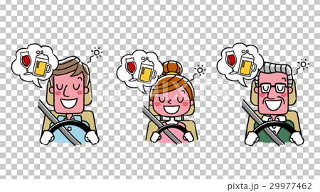 運転する人々:お酒を飲んで運転 運転する人々:お酒を飲んで運転 29977462