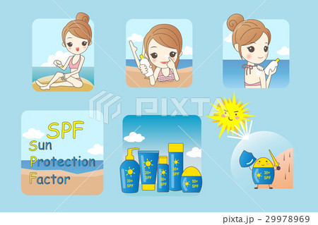 woman with sunscream 29978969