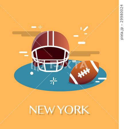 New York American Football.Vactor Illustration. New York American Football.Vactor Illustration. 29980024