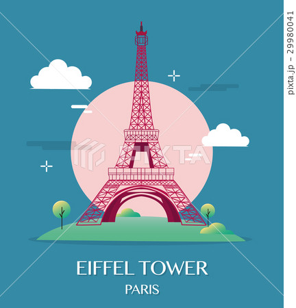 Famous landmark Eiffel Tower Paris France Famous landmark Eiffel Tower Paris France 29980041