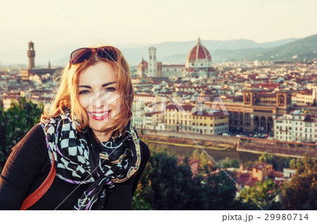 Woman with Florence from Piazzale Michelangelo Woman with Florence from Piazzale Michelangelo 29980714