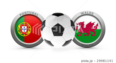 Semifinal Euro 16 Portugal Vs Walesのイラスト素材