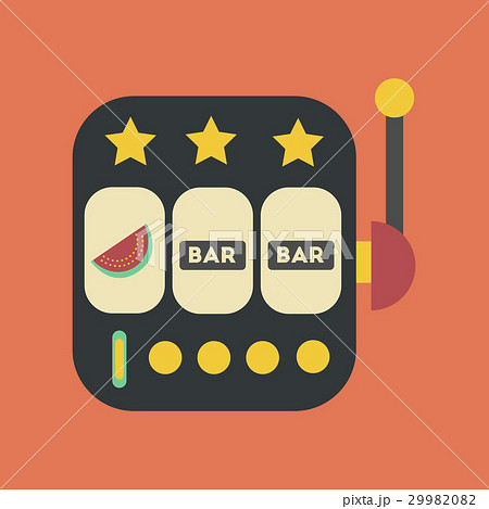 flat icon on stylish background slot machine flat icon on stylish background slot machine 29982082