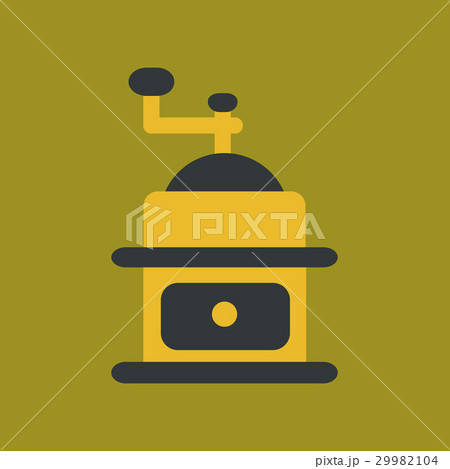 flat icon on background coffee mill grinder flat icon on background coffee mill grinder 29982104