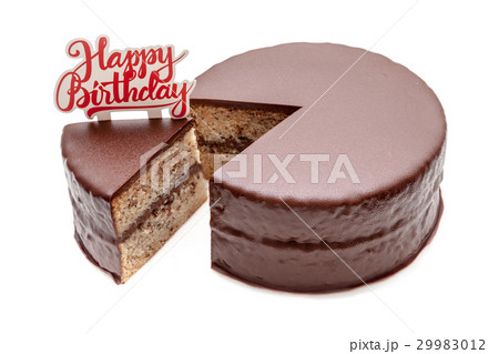 Sliced chocolate ganache cake pound Sliced chocolate ganache cake pound 29983012