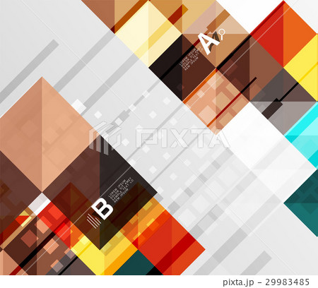 Square elements with infographics and options 29983485