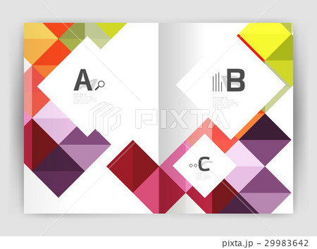 Square annual report brochure a4 print template 29983642