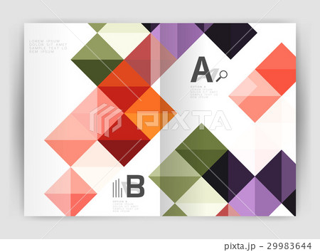 Square annual report brochure a4 print template 29983644