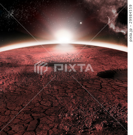 The abstract red landscape of Mars planet. Looks 29984559