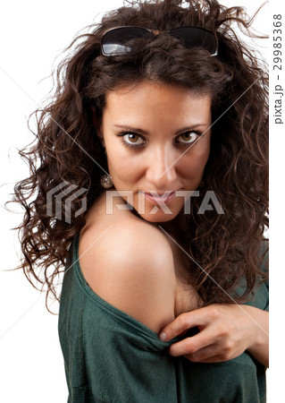 Sexy woman showing her shoulder. 29985368