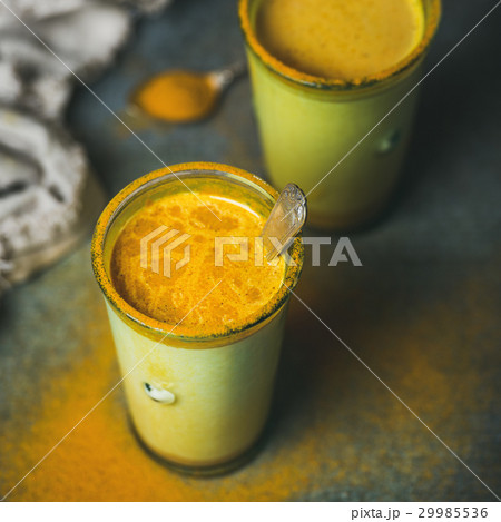 Golden milk with turmeric powder, natural cold Golden milk with turmeric powder, natural cold 29985536