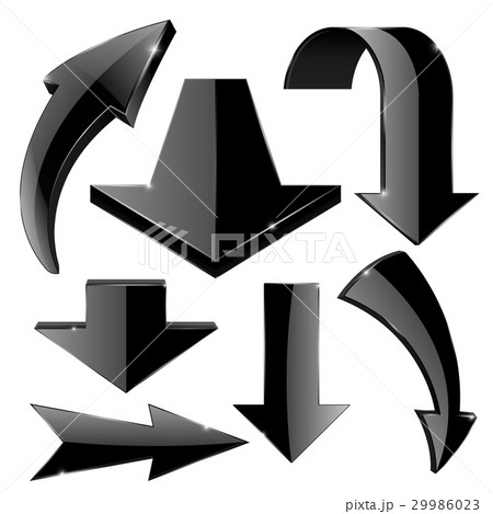 Arrows set. Black web icons 29986023