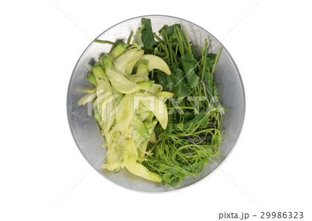 Boiled coccinia grandis and sesbania grandiflora 29986323