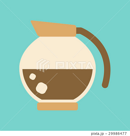 flat icon on background coffee machine maker flat icon on background coffee machine maker 29986477