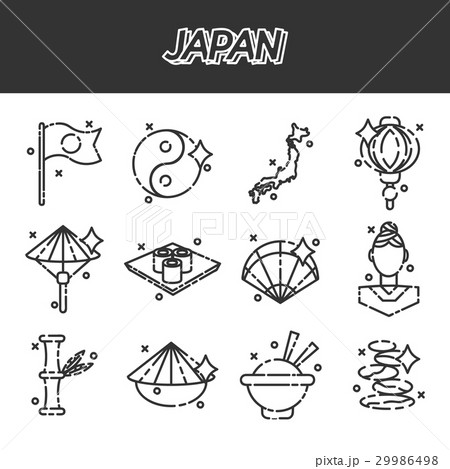 Japan icons set 29986498