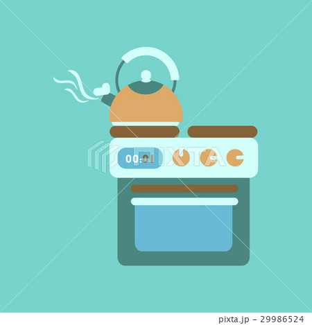 flat icon on background coffee kettle stove flat icon on background coffee kettle stove 29986524