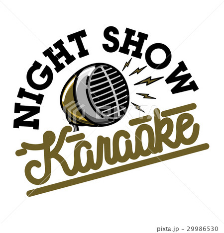 Color vintage karaoke emblem Color vintage karaoke emblem 29986530