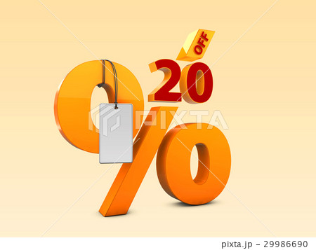 20 Off Special offer sale 3d illustration.  29986690