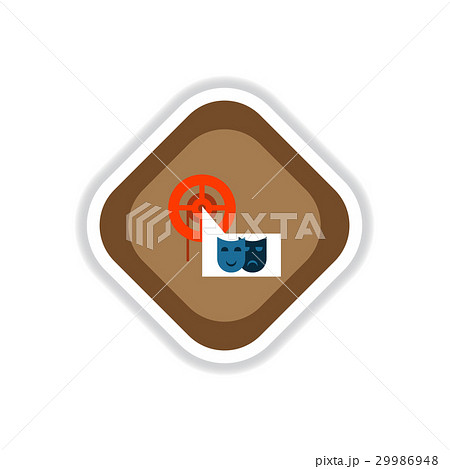 paper sticker on white background film mask 29986948