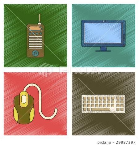 assembly flat shading style icon office computer 29987397