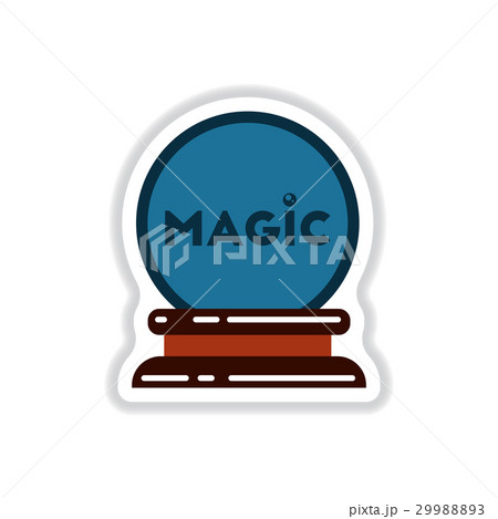 paper sticker on background of magic ball 29988893