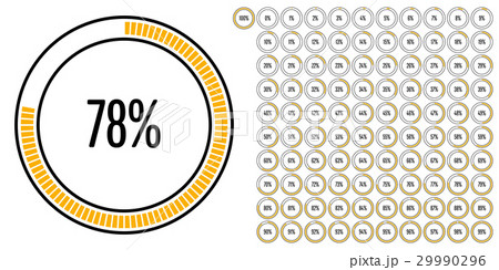 Set of circle percentage diagrams from 0 to 100 Set of circle percentage diagrams from 0 to 100 29990296