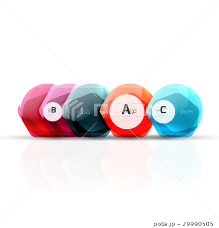 Shiny hexagons with infographics options 29990505