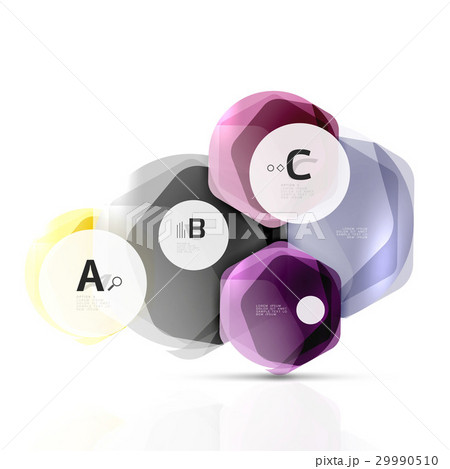 Glass modern geometrical hexagon abstract 29990510