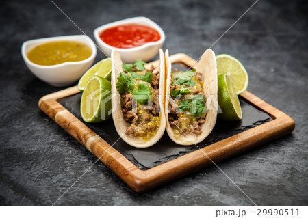 Mexican tacos with beef 29990511