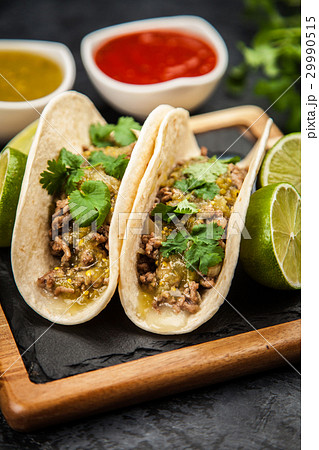 Mexican tacos with beef 29990515