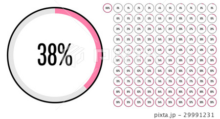 Set of circle percentage diagrams from 0 to 100 Set of circle percentage diagrams from 0 to 100 29991231