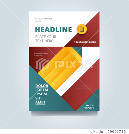 Brochure layout design raster illustration 29992736