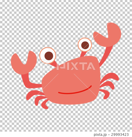 カニ 蟹 海の生き物キャラクター アイコンのイラスト素材