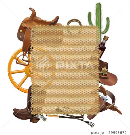 Vector Cowboy Sackcloth Frame 29993672