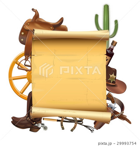 Vector Western Scroll 29993754