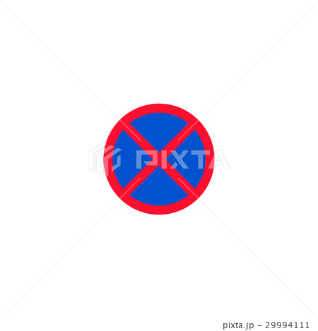 No stopping and parking roadsign isolated 29994111