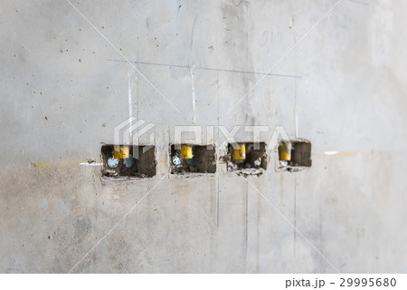 electrical socket hole on precat concret wall 29995680