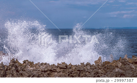 Water Blow on Evening on the Nusa Dua, Bali 29997387