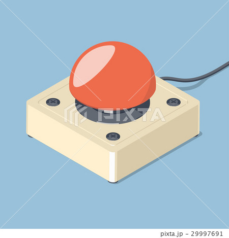 3D Emergency start stop red button. 29997691
