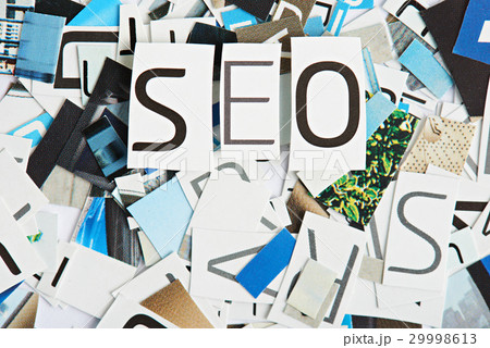 Word SEO cutout from magazine paper Word SEO cutout from magazine paper 29998613